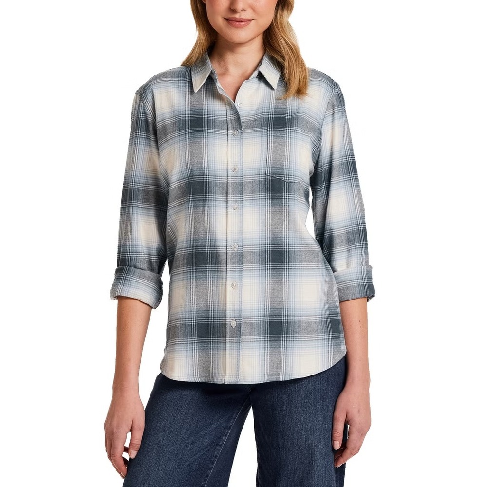 Weatherproof Vintage Women's Flannel Shirt, Blue, Size: Large, New